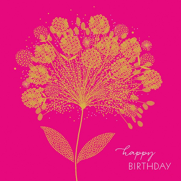 Happy Birthday Flower Head Card By Sara Miller London